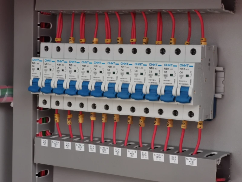 quadro-elettrico-con-interruttori-e-curva-di-intervento-di-tipo-c